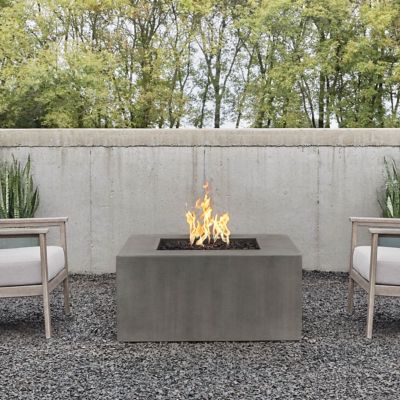 Estes 40"" Square Concrete Natural Gras Fire Pit Table by Jensen Co -  141NG-CBN