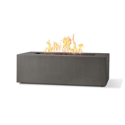 Image showing  60 in. x 30 in. Estes Casual Rectangle Natural Gas Fire Table, Carbon