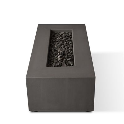 Image showing 6 th Jensen 60 in. x 30 in. Estes Casual Rectangle Natural Gas Fire Table, Carbon