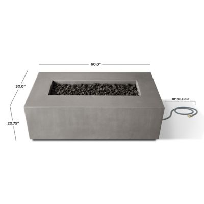 Image showing  Estes Casual Rectangle Natural Gas Fire Table, Flint