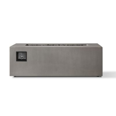 Image showing 6 th Jensen Estes Casual Rectangle Natural Gas Fire Table, Flint