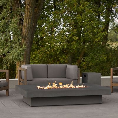 Jensen Geneva XL Rectangle Propane Fire Table, Carbon