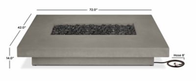 Image showing  Geneva XL Rectangle Propane Fire Table, Flint