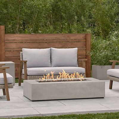 Jensen La Valle Low Rectangle Propane Fire Table, 1590LP-CBN