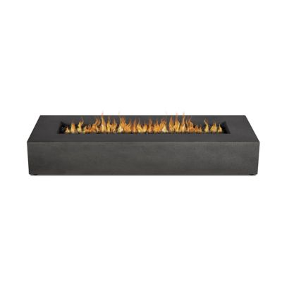 Image showing  La Valle Low Long Rectangle Propane Fire Table, Carbon