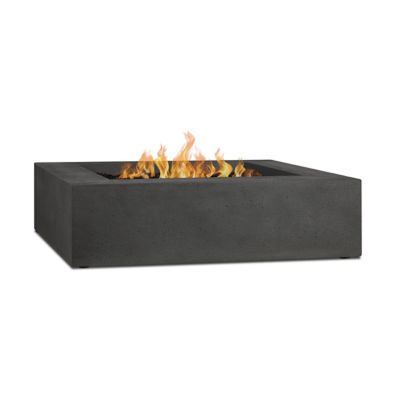 Image showing  La Valle Low Square Propane Fire Table, Carbon