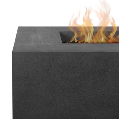 Image showing  La Valle Low Square Propane Fire Table, Carbon