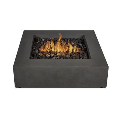 Image showing  La Valle Low Square Propane Fire Table, Carbon