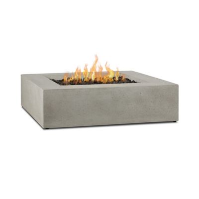Image showing  La Valle Low Square Propane Fire Table, Flint