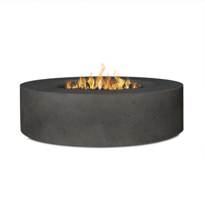 Image showing  43 in. La Valle Round Propane Gas Fire Table, Carbon