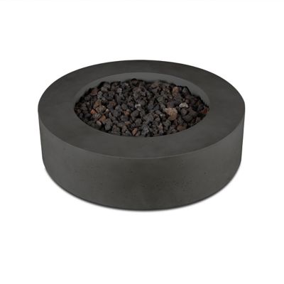 Image showing  43 in. La Valle Round Propane Gas Fire Table, Carbon