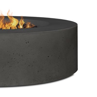 Image showing  43 in. La Valle Round Propane Gas Fire Table, Carbon