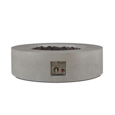 Image showing 5 th Jensen La Valle Round Propane Fire Table, Flint