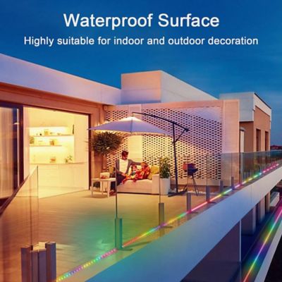 Image showing  48W Equivalent 800 Lumen Dreamcolor Smart LED Waterproof Light Strip with IR Remote, 16.4 ft.