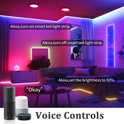 Image showing  70 Watt Equivalent 800-Lumen 16.4 ft. Smart LED Light Strip with IR Remote, Multicolor