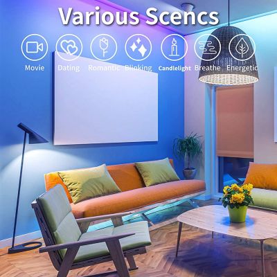 Image showing  70 Watt Equivalent 800-Lumen 16.4 ft. Smart LED Light Strip with IR Remote, Multicolor