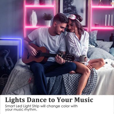 Image showing 7 th Avatar Controls 70 Watt Equivalent 800-Lumen 16.4 ft. Smart LED Light Strip with IR Remote, Multicolor