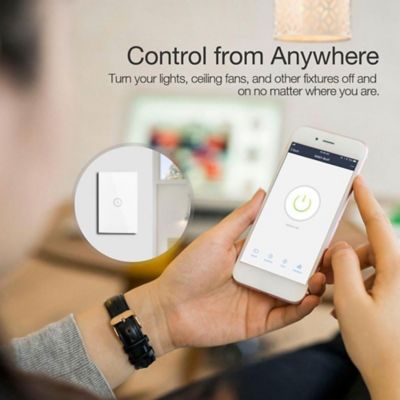 Image showing  110-240VAC Smart Wi-Fi Touch Switch, 1 Gang