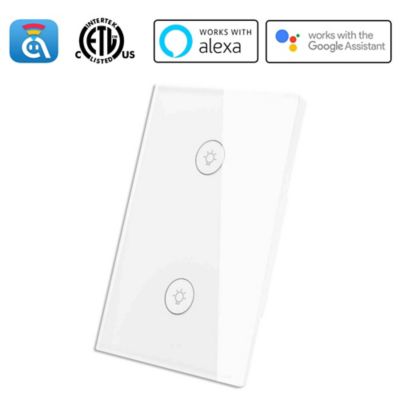 Image showing  110-240VAC Smart Wi-Fi Touch Switch, 2 Gang