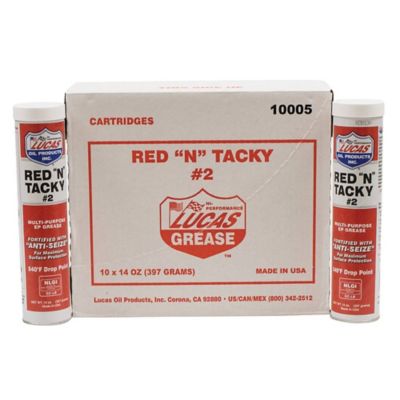 Stens Lucas Oil Red 'N Tacky Grease, 14 oz., 10-Pack