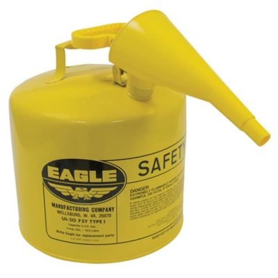 Image showing  Eagle Metal Safety Diesel Can with Funnel, 5 gal.