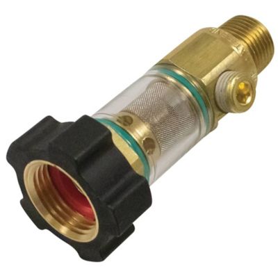 Image showing  1/2 in. MNPT Inlet x 3/4 in. GH Outlet Garden Hose Filter to PP Washer
