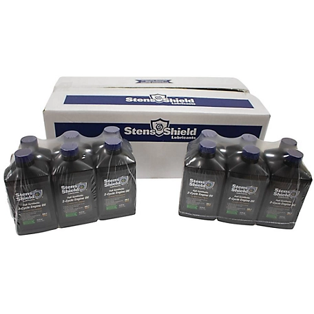 Stens 2-Cycle Engine Oil, 50:1 Oil Weight, 12.8 oz., Full Synthetic, Blue Color, 24-Pack, 770-124