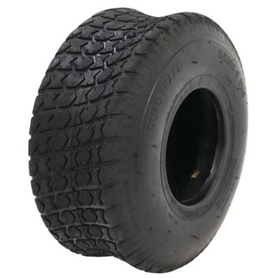 Stens 15x6.00-6 Lawn Mower Tire, Quad Traxx Tread, 4 Ply