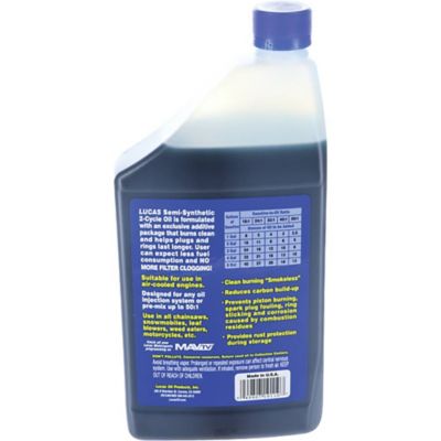 Image showing  2-Cycle Oil, Replaces Lucas Oil 10110, 50:1 Oil Weight, 32 oz., 6-Pack