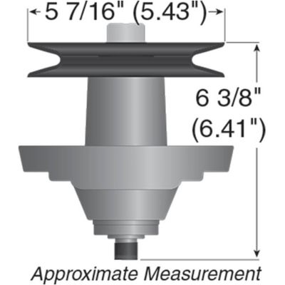 Image showing  50 in. Lawn Mower Spindle Assembly for Cub Cadet and MTD Mowers, Replaces OEM 918-04126B