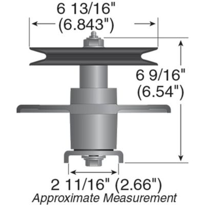 Image showing  Lawn Mower Spindle Assembly for Toro Mowers, Replaces OEM 100-3976