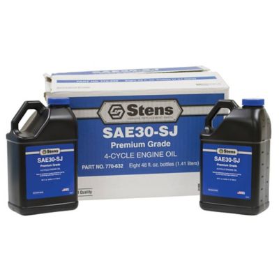 Stens 4-Cycle SAE30 Engine Oil for Universal Products, 48 oz., 8-Pack