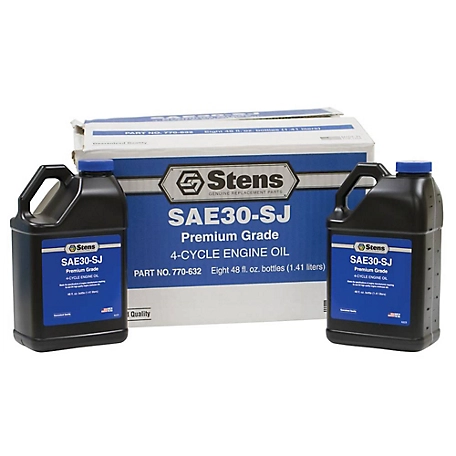 Stens 4-Cycle SAE30 Engine Oil for Universal Products, 48 oz., 8 pk.
