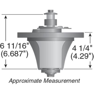 Image showing  52 in. and 61 in. Lawn Mower Spindle Assembly for Grasshopper 9652 and 9661 Center Position Mowers