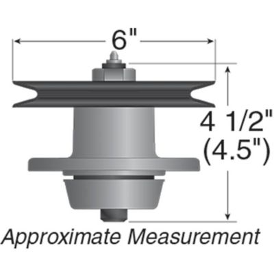 Image showing  44 in. Lawn Mower Spindle Assembly for John Deere 180-345, LX172-LX188 and GX325-GX355, Replaces OEM AM121342