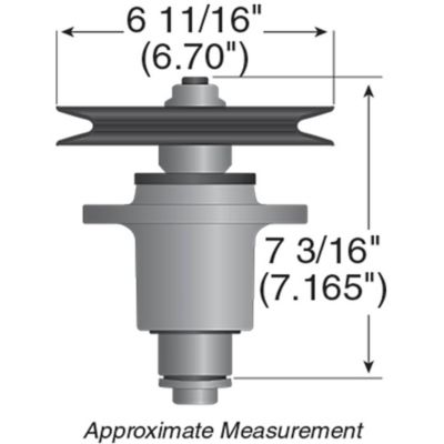 Image showing  52 in. Lawn Mower Spindle Assembly for Exmark Lazer Z HP, Replaces OEM 103-1184