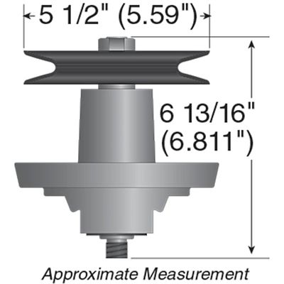 Image showing  Lawn Mower Spindle Assembly for MTD 17AA5B4G, 17AA5B4G709, 17AA5B4G710 and 17BA5A4G709 Tractors