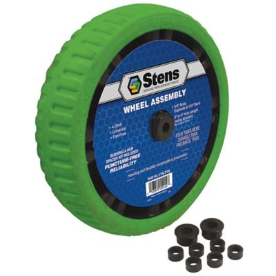 Stens Lawn Mower Wheel Assembly, 5/8 in. Bore Expands to 3/4 in., 3 in. to 6 in. Hub Length