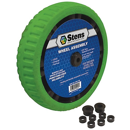 Stens Lawn Mower Wheel Assembly, 5/8 in. Bore Expands to 3/4 in., 3 in. to 6 in. Hub Length