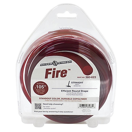Stens 0.105 in. x 235 ft. New Fire Trimmer Line for Kawasaki 99969-2794, Echo 310105065, Shindaiwa 10501, Red