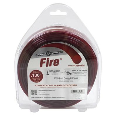 Stens 0.130 in. x 155 ft. Silver Streak Fire Trimmer Line for Echo 310130064 and Shindaiwa 13001, Red