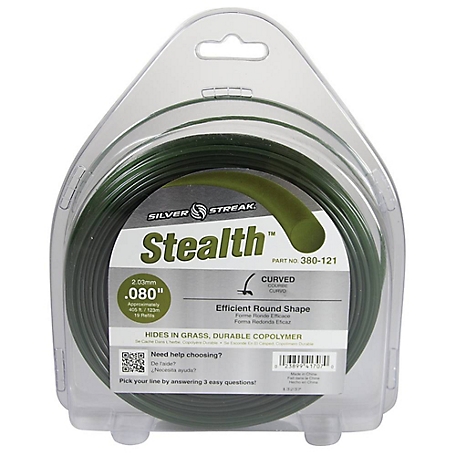 Stens 0.080 in. x 405 ft. Silver Streak Stealth Trimmer Line, 1 lb., Green