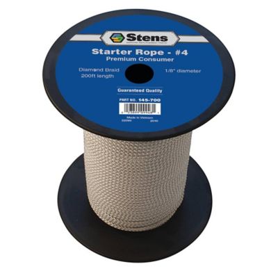 Stens 200 ft. Diamond Braid Starter Rope for 4-Cycle Push Mower Engines, #4