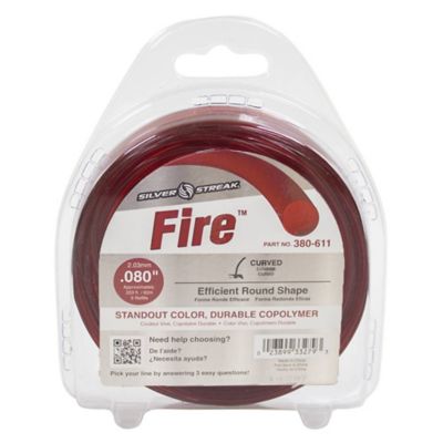 Stens 0.080 in. x 203 ft. Silver Streak Fire Trimmer Line for Echo and Shindaiwa, Replaces OEM 8002, Red