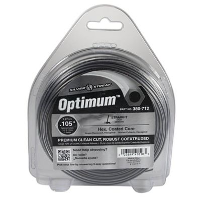 Stens 0.105 in. x 112 ft. Silver Streak Optimum Hex-Shaped Trimmer Line, Gray