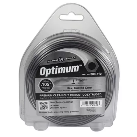 Stens Silver Streak Optimum Hex Shaped Trimmer Line 0.105 in Diameter 112 ft Gray Trimmer Lines Spools & Blades