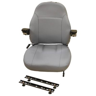 Stens Black Talon Premium High-Back Tractor Seat, Grey