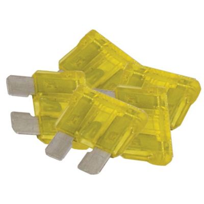 Stens 20A ATC Fuse, Replaces John Deere OEM 57M7120, Scag OEM 48298 and Snapper OEM 705040, Yellow, 5-Pack