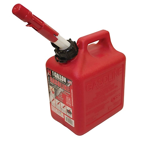 Stens Plastic Gasoline Fuel Can for CARB Approved Lawn Mowers, 1 gal.