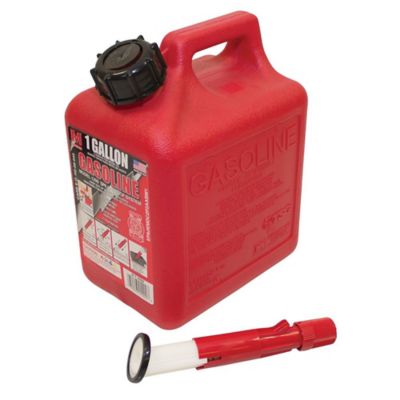 Image showing  Plastic Gasoline Fuel Can for CARB Approved Lawn Mowers, 1 gal.